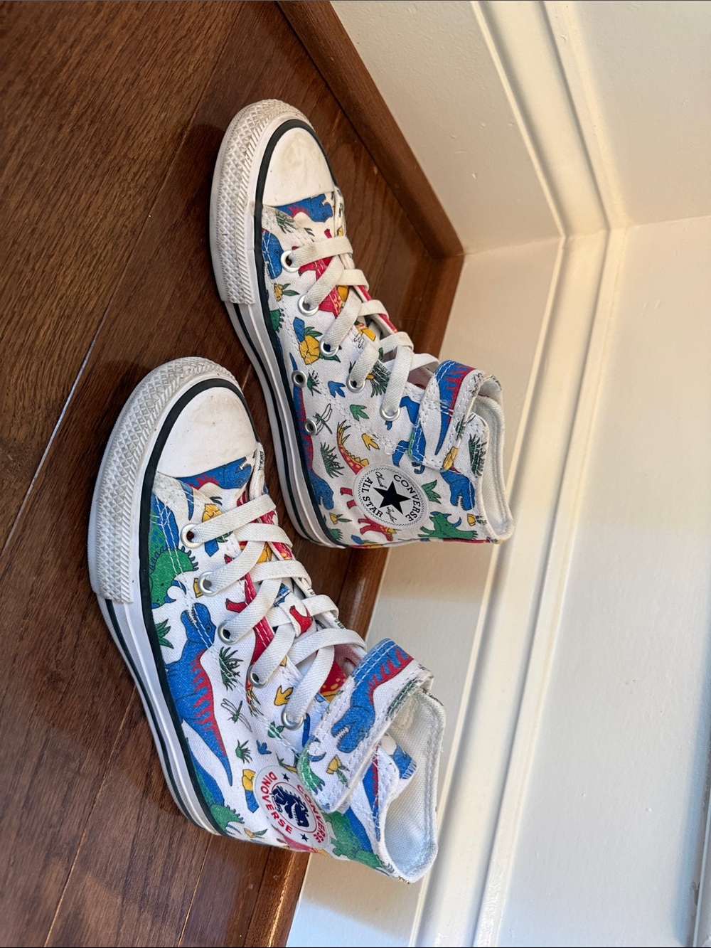 Converse Kids Multicolor Dinosaur Print High-Top Sneakers